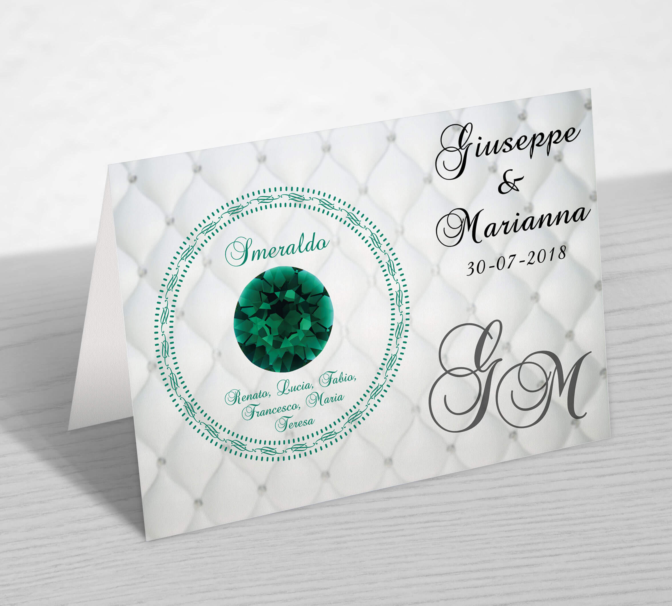Segnatavolo Pietre Preziose 02 - Simone Piccolo - Graphic & Wedding Designer