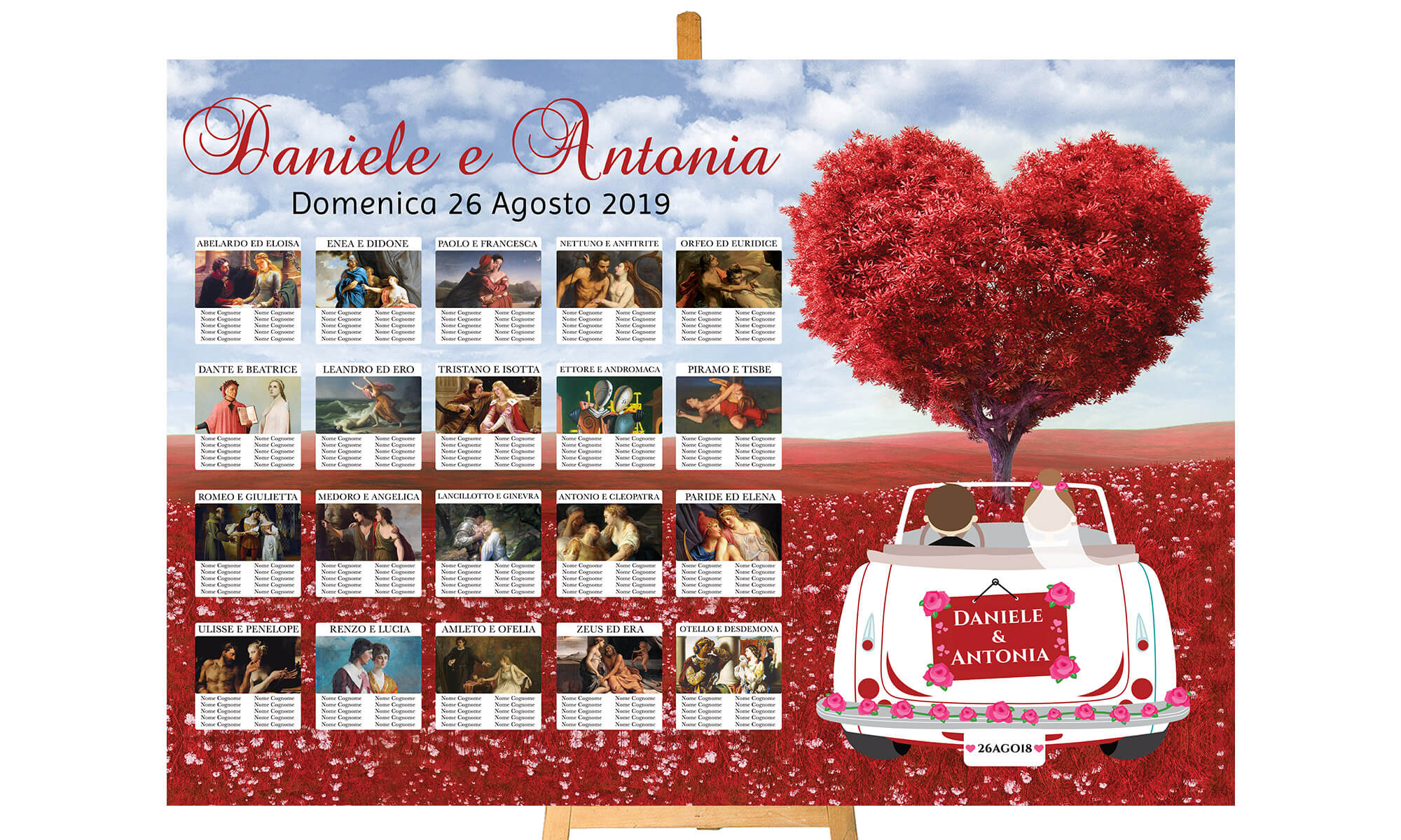 Tableau La Bella e la Bestia - Seconda Versione - Simone Piccolo - Graphic  & Wedding Designer